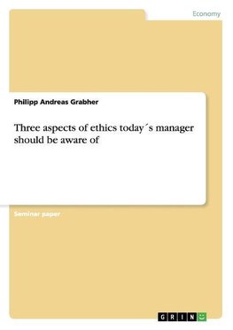 Three aspects of ethics today´s manager should be aware of