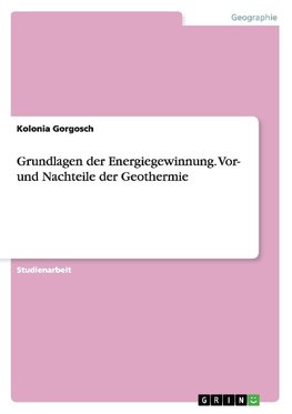 Grundlagen der Energiegewinnung. Vor- und Nachteile der Geothermie