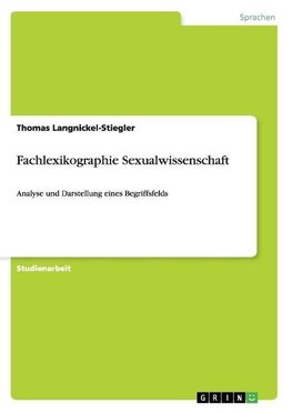 Fachlexikographie Sexualwissenschaft