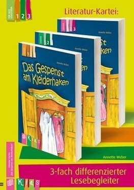 KidS - Literatur-Kartei: "Das Gespenst am Kleiderhaken"  3-fach differenzierter Lesebegleiter