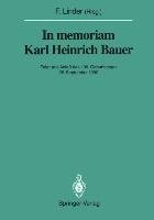 In memoriam Karl Heinrich Bauer