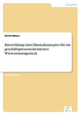 Entwicklung eines Einsatzkonzeptes für ein geschäftsprozessorientiertes Wissensmanagement