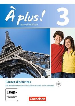 À plus! Nouvelle édition. Band 3. Carnet d'activités mit Audios online