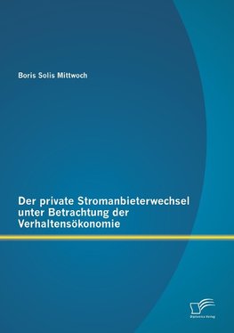 Der private Stromanbieterwechsel unter Betrachtung der Verhaltensökonomie