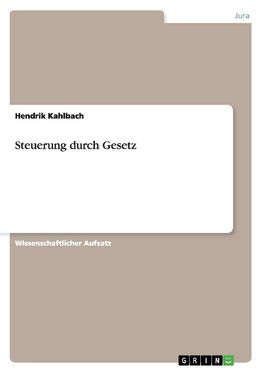 Steuerung durch Gesetz