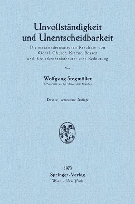 Unvollständigkeit und Unentscheidbarkeit