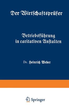 Betriebsführung in caritativen Anstalten