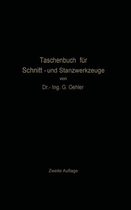 Taschenbuch für Schnitt- und Stanzwerkzeuge