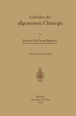 Leitfaden der allgemeinen Chirurgie