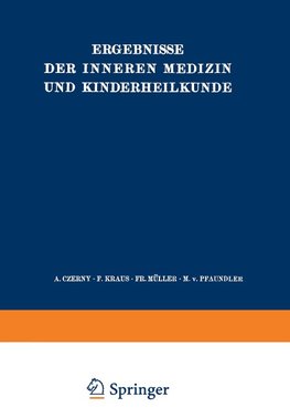 Ergebnisse der Inneren Medizin und Kinderheilkunde