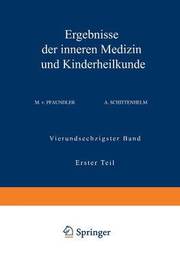 Ergebnisse der Inneren Medizin und Kinderheilkunde