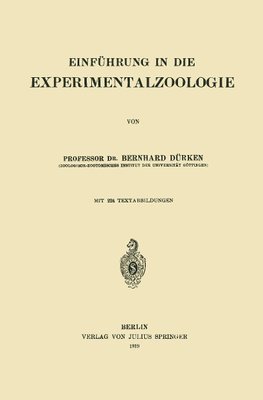 Einführung in die Experimentalzoologie