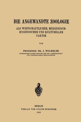 Die Angewandte Zoologie