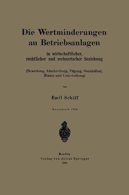 Die Wertminderungen an Betriebsanlagen