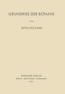 Grundriss der Botanik