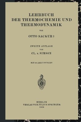 Lehrbuch der Thermochemie und Thermodynamik