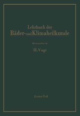 Lehrbuch der Bäder- und Klimaheilkunde