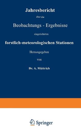 Jahresbericht über die Beobachtungs-Ergebnisse