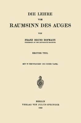 Die Lehre vom Raumsinn des Auges