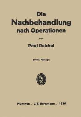 Die Nachbehandlung nach Operationen