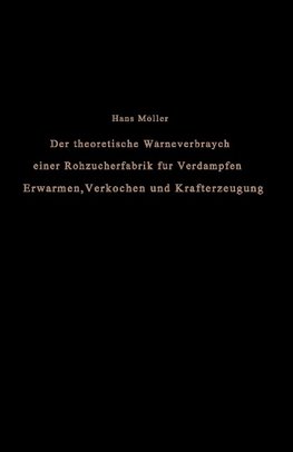 Der theoretische Wärmeverbrauch einer Rohzuckerfabrik für Verdampfen, Erwärmen, Verkochen und Krafterzeugung