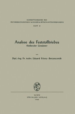 Analyse des Feststofftriebes fließender Gewässer