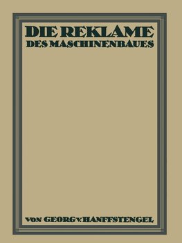 Die Reklame des Maschinenbaues