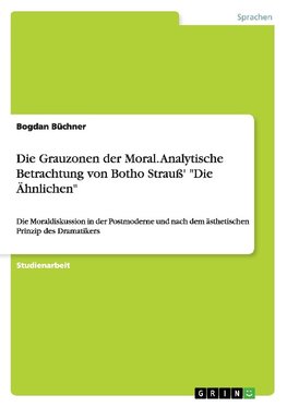 Die Grauzonen der Moral. Analytische Betrachtung von Botho Strauß' "Die Ähnlichen"