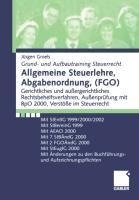 Allgemeine Steuerlehre, Abgabenordnung, (FGO)