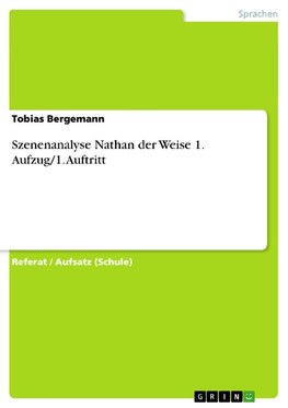 Szenenanalyse Nathan der Weise 1. Aufzug/1. Auftritt