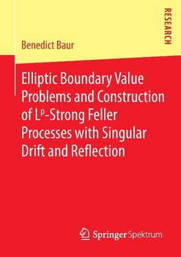 Elliptic Boundary Value Problems and Construction of Lp-Strong Feller Processes with Singular Drift and Reflection