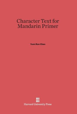 Character Text for Mandarin Primer