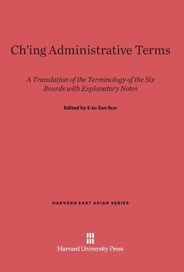 Ch'ing Administrative Terms