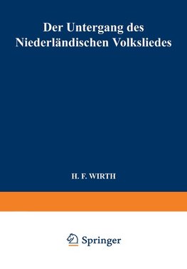 Der Untergang des Niederländischen Volksliedes