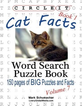 Circle It, Cat Facts, Book 1, Word Search, Puzzle Book