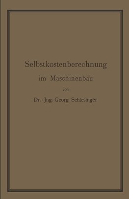 Selbstkostenberechnung im Maschinenbau