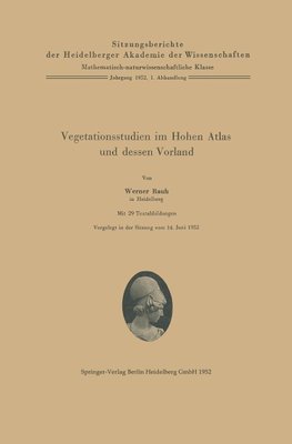 Vegetationsstudien im Hohen Atlas und dessen Vorland