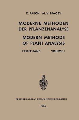 Moderne Methoden der Pflanzenanalyse / Modern Methods of Plant Analysis