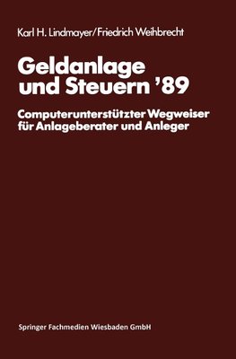 Geldanlage und Steuern '89