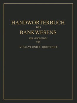 Handwörterbuch des Bankwesens