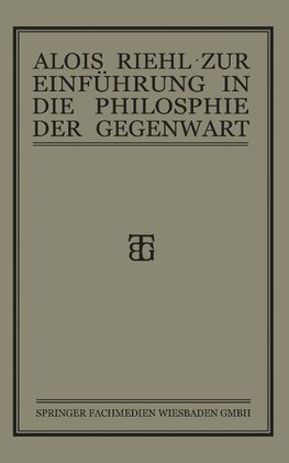 Zur Einführung in die Philosophie der Gegenwart