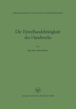 Die Einzelhandelstätigkeit des Handwerks