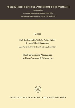 Elektrochemische Messungen an Eisen-Sauerstoff-Schmelzen