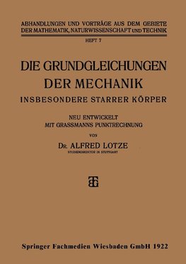 Die Grundgleichungen der Mechanik