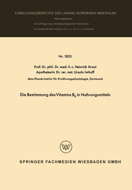 Die Bestimmung des Vitamins B6 in Nahrungsmitteln