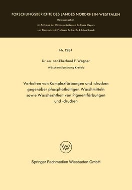 Verhalten von Komplexfärbungen und -drucken gegenüber phosphathaltigen Waschmitteln sowie Waschechtheit von Pigmentfärbungen und -drucken