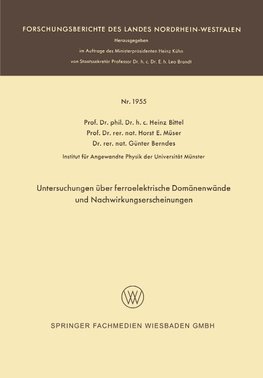 Untersuchungen über ferroelektrische Domänenwände und Nachwirkungserscheinungen