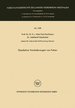 Oxydative Veränderungen von Fetten