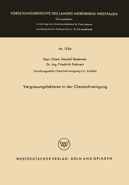 Vergrauungsfaktoren in der Chemischreinigung