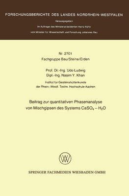 Beitrag zur quantitativen Phasenanalyse von Mischgipsen des Systems CaSO4 - H2O